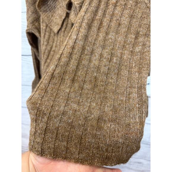 Old Navy Plus Size Tan Wool-Blend Ruffle Tie-Front Cropped Cardigan Size 3X - Picture 8 of 9